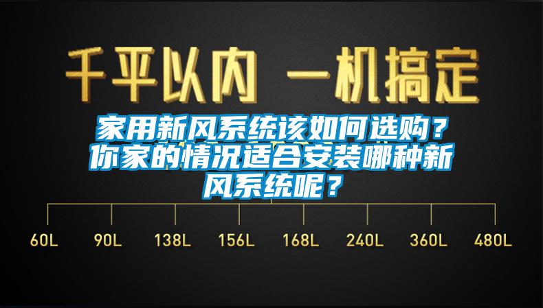 家用新风系统该如何选购？你家的情况适合安装哪种新风系统呢？