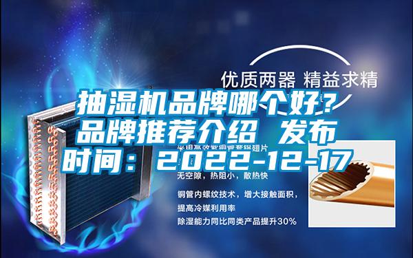 抽湿机品牌哪个好？品牌推荐介绍 发布时间：2022-12-17